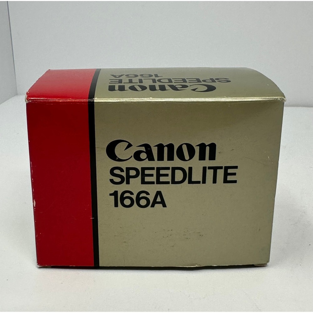 Canon Speedlite 166A Vintage Camera Flash with Case and Box Made in Japan B2